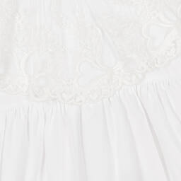 Phi Clothing-Girls White Cotton Poplin Dress | Childrensalon Outlet