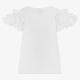 Phi Clothing-Белая хлопковая футболка | Childrensalon Outlet