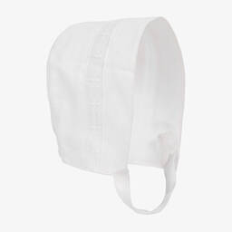 Phi Clothing-Белый льняной чепчик | Childrensalon Outlet