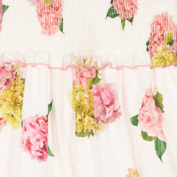 Phi Clothing-Girls White & Pink Floral Dress | Childrensalon Outlet