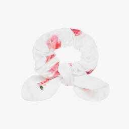 Phi Clothing-Белая резинка для волос с розовыми розами (12см) | Childrensalon Outlet
