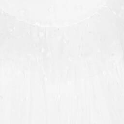 في كلودينغ-فستان تول مزين بكشكش لون أبيض | Childrensalon Outlet