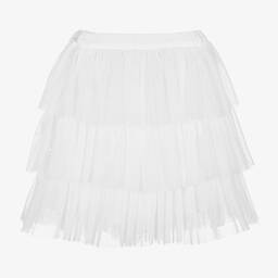 Phi Clothing-Белая многоярусная юбка из тюля | Childrensalon Outlet