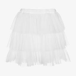 Phi Clothing-Белая многоярусная юбка из тюля | Childrensalon Outlet