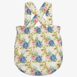 Phi Clothing-Кремовый песочник с цветами с помпоном | Childrensalon Outlet