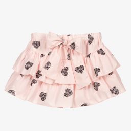 Phi Clothing-Розовый свитер с черными сердечками | Childrensalon Outlet