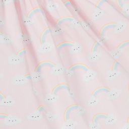 Phi Clothing-توب قطن بوبلين لون زهري بطبعة ملونة للبنات | Childrensalon Outlet