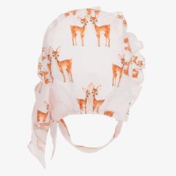 Phi Clothing-Розовый чепец с оленятами | Childrensalon Outlet
