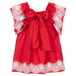 Phi Clothing-Red Lace Dress | Childrensalon Outlet