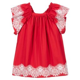 Phi Clothing-Red Lace Dress | Childrensalon Outlet