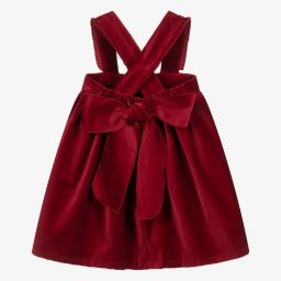 Phi Clothing-Красный бархатный сарафан | Childrensalon Outlet