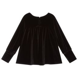 Piccola Ludo-Черный бархатный топ | Childrensalon Outlet