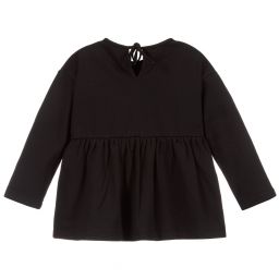 Piccola Ludo-Girls Black Jersey Top | Childrensalon Outlet