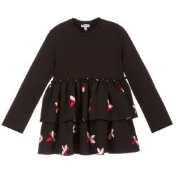 Piccola Ludo-Girls Black & Red Floral Top | Childrensalon Outlet