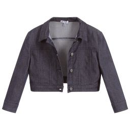 Piccola Ludo-Girls Blue Denim Jacket | Childrensalon Outlet