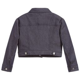 Piccola Ludo-Girls Blue Denim Jacket | Childrensalon Outlet