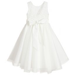Piccola Ludo-Girls Ivory Tulle Dress | Childrensalon Outlet