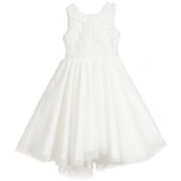 Piccola Ludo-Girls Ivory Tulle Dress | Childrensalon Outlet