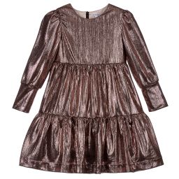 بيكولا لودو-Girls Pink Metallic Dress | Childrensalon Outlet