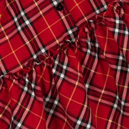 بيكولا لودو-فستان مزيج فيسكوز كاروهات لون أحمر وأبيض | Childrensalon Outlet