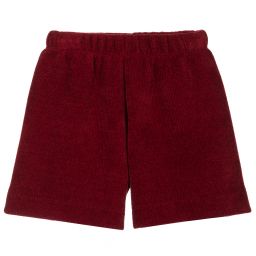 Piccola Ludo-Girls Red Chenille Shorts | Childrensalon Outlet