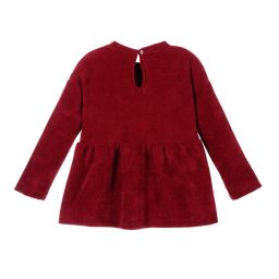 Piccola Ludo-Girls Red Chenille Top | Childrensalon Outlet