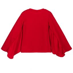 Piccola Ludo-Girls Red Jersey Blouse | Childrensalon Outlet