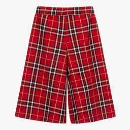 Piccola Ludo-Girls Red Tartan Culottes | Childrensalon Outlet
