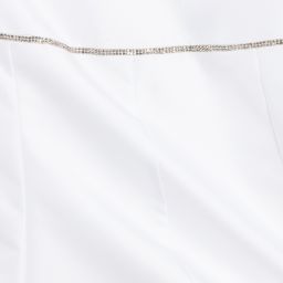 بيكولا لودو-فستان ساتان لون أبيض | Childrensalon Outlet