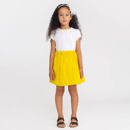 Piccola Ludo-Желтая юбка из тафты для девочек | Childrensalon Outlet