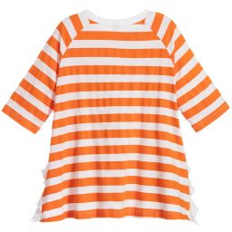 Piccola Ludo-Orange & White Jersey T-Shirt | Childrensalon Outlet