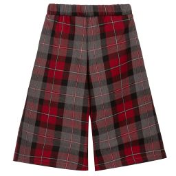 بيكولا لودو-Red & Grey Check Culottes | Childrensalon Outlet