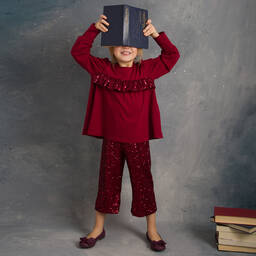 Piccola Ludo-Красные кюлоты с пайетками | Childrensalon Outlet