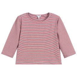 Piccola Ludo-Red Striped Viscose Top | Childrensalon Outlet