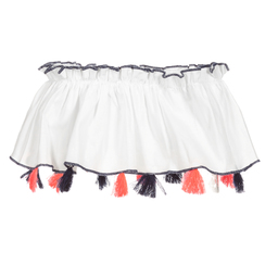 Piccola Ludo-White Cotton Bandeau Top | Childrensalon Outlet
