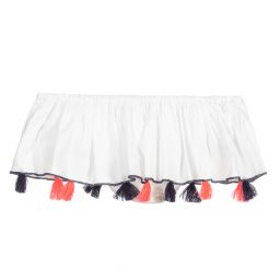 Piccola Ludo-White Cotton Beach Skirt | Childrensalon Outlet