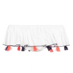 Piccola Ludo-White Cotton Beach Skirt | Childrensalon Outlet