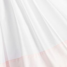 Piccola Ludo-فستان قطن ساتان لون أبيض وزهري | Childrensalon Outlet