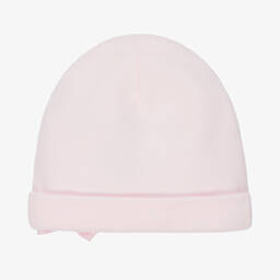 Piccola Speranza-Baby Girls Pink Cotton Hat | Childrensalon Outlet