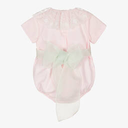 Piccola Speranza-Baby Girls Pink Cotton Shortie | Childrensalon Outlet
