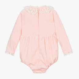 Piccola Speranza-Baby Girls Pink Velour Shortie  | Childrensalon Outlet