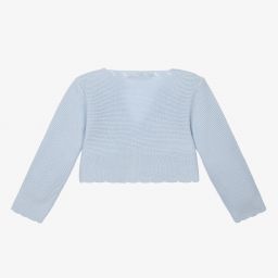 Piccola Speranza-Blue Knitted Cotton Cardigan | Childrensalon Outlet