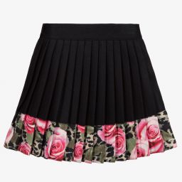 Piccola Speranza-Blue Wool Blend Pleated Skirt | Childrensalon Outlet