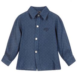 Piccola Speranza-Boys Blue Shirt & Bow Tie | Childrensalon Outlet