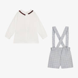 Piccola Speranza-Топ и серые шорты в клетку для мальчиков | Childrensalon Outlet