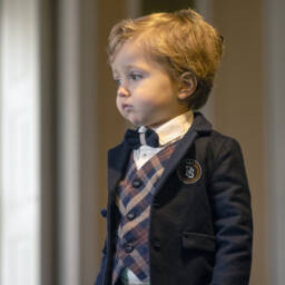 بيكولا سبيرانزا-بليزرمزيج صوف لون كحلي للأولاد | Childrensalon Outlet