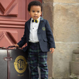 Piccola Speranza-Синий шерстяной блейзер для мальчиков | Childrensalon Outlet