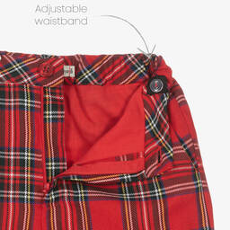 Piccola Speranza-Boys Red Tartan Shorts Set | Childrensalon Outlet