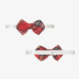 Piccola Speranza-Boys Red Tartan Shorts Set | Childrensalon Outlet