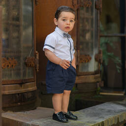 Piccola Speranza-Boys Shirt & Shorts Set | Childrensalon Outlet
